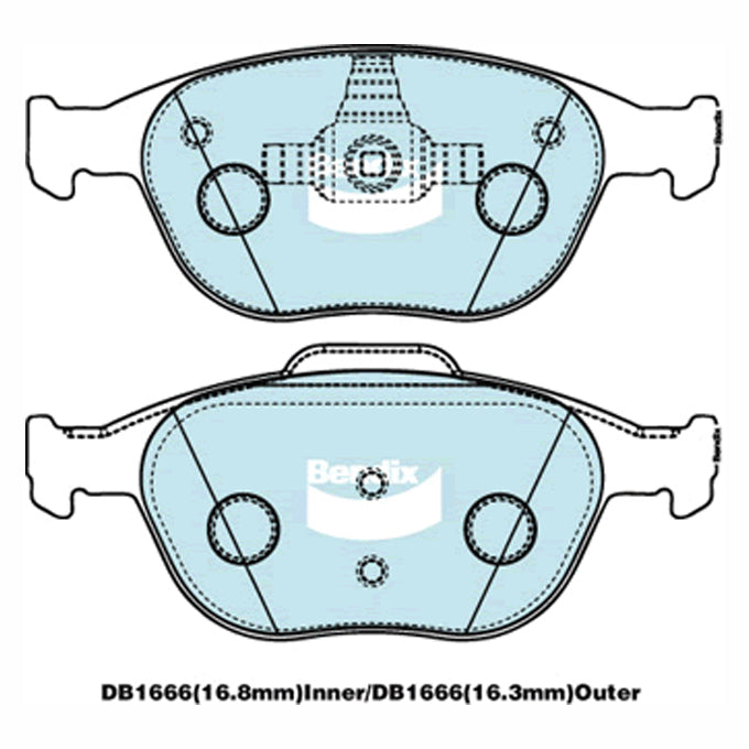 Bendix Heavy Duty Disc Pads DB1666HD