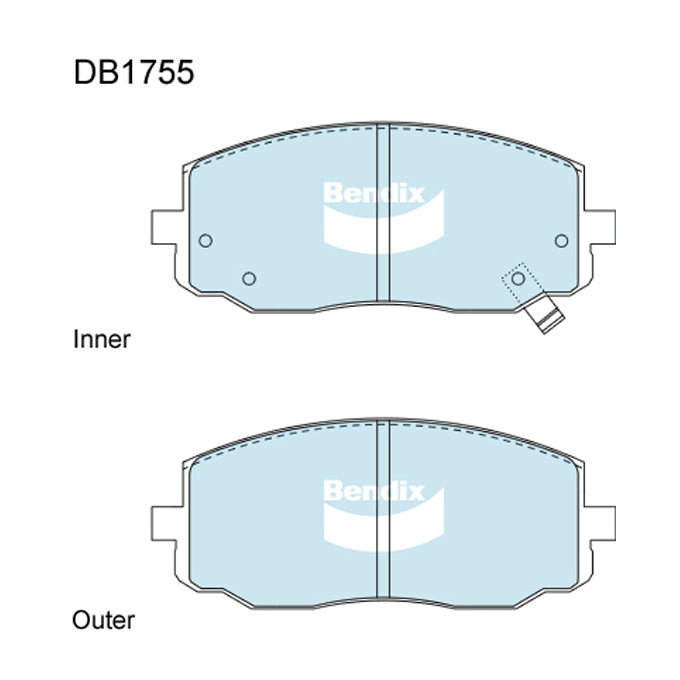 Bendix GCT Disc Pads DB1755GCT