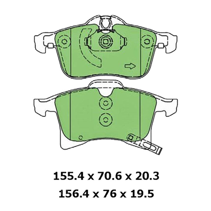 Protex Ultra Ceramic Plus Disc Pads DB1808UP