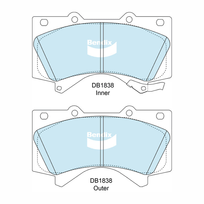Bendix Ultimate 4WD Disc Pads DB1838ULT4WD