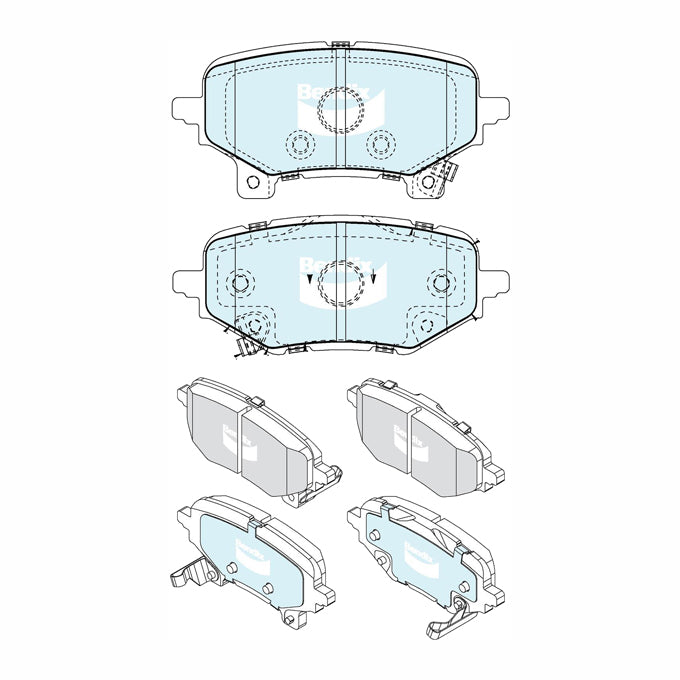 Bendix 4WD Disc Pads DB2608-4