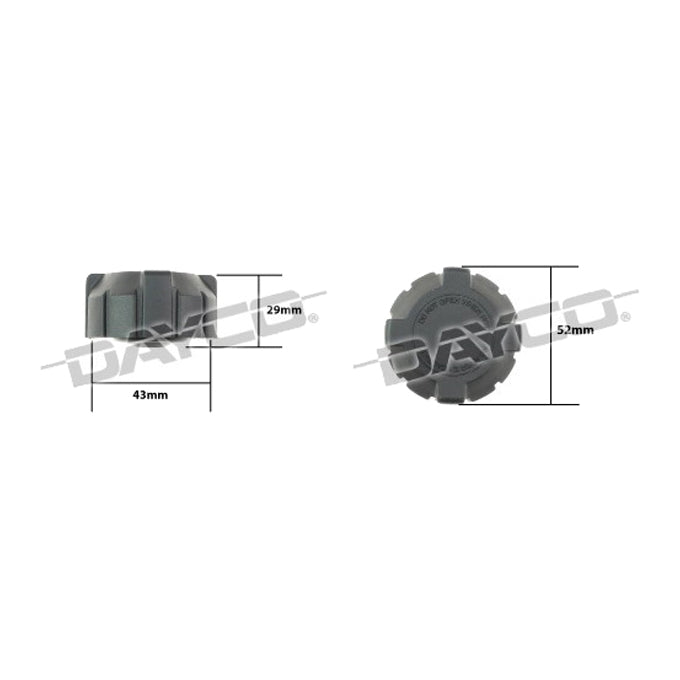 Dayco Coolant/Expansion Recovery Tank Cap DRC029