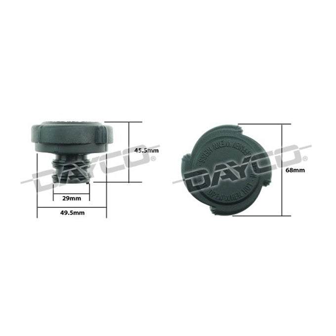 Dayco Coolant/Expansion Recovery Tank Cap DRC031
