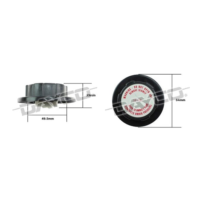 Dayco Coolant/Expansion Recovery Tank Cap DRC034