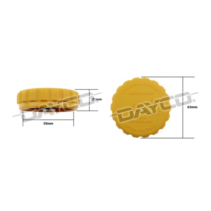 Dayco Coolant/Expansion Recovery Tank Cap DRC037