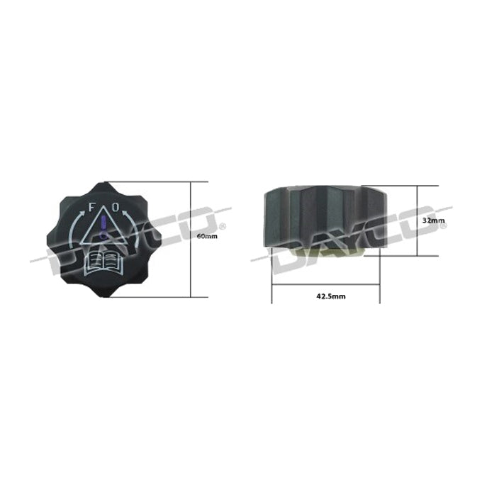 Dayco Coolant/Expansion Recovery Tank Cap DRC047