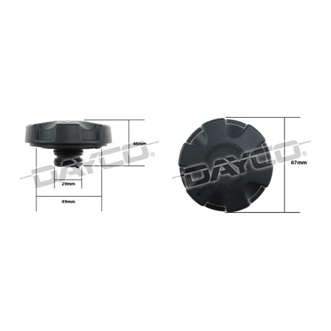 Dayco Coolant/Expansion Recovery Tank Cap DRC049