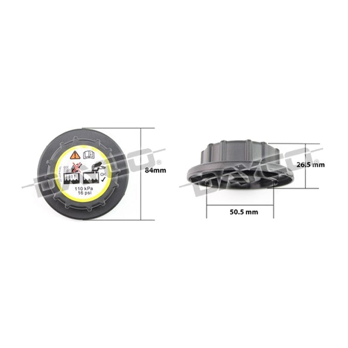 Dayco Coolant/Expansion Recovery Tank Cap DRC055
