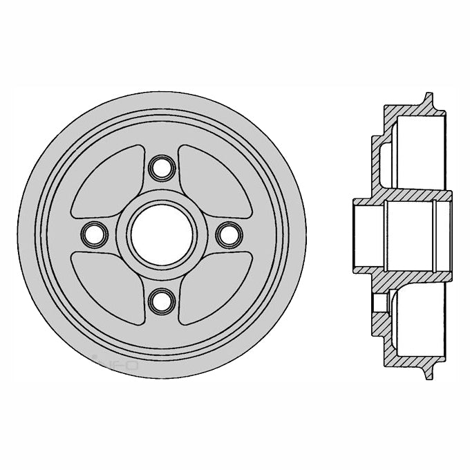 Protex Brake Drum DRUM4184