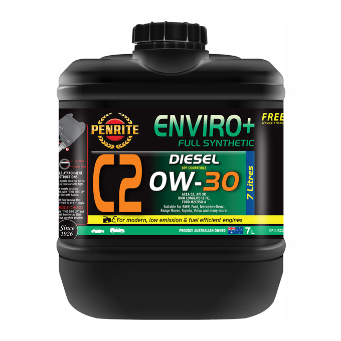Penrite Enviro+ C2 Full Synthetic 0W-30 7 Litre - EPLUSC2007