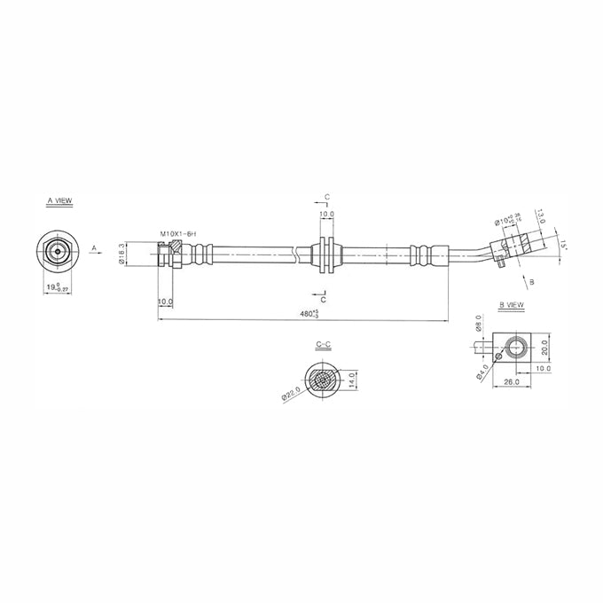 Protex Brake Hose H1443