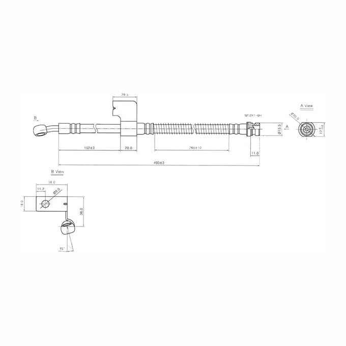 Protex Brake Hose H1655