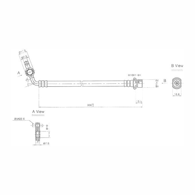 Protex Brake Hose H1727