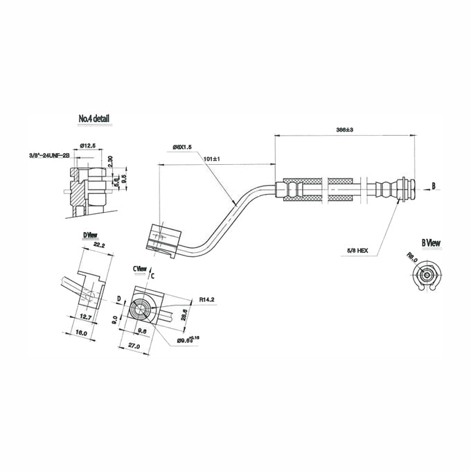 Protex Brake Hose H1774