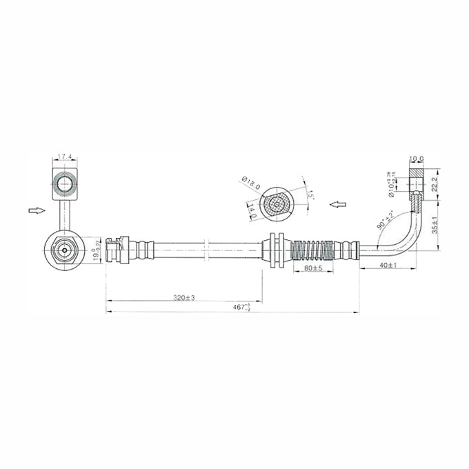 Protex Brake Hose H3434
