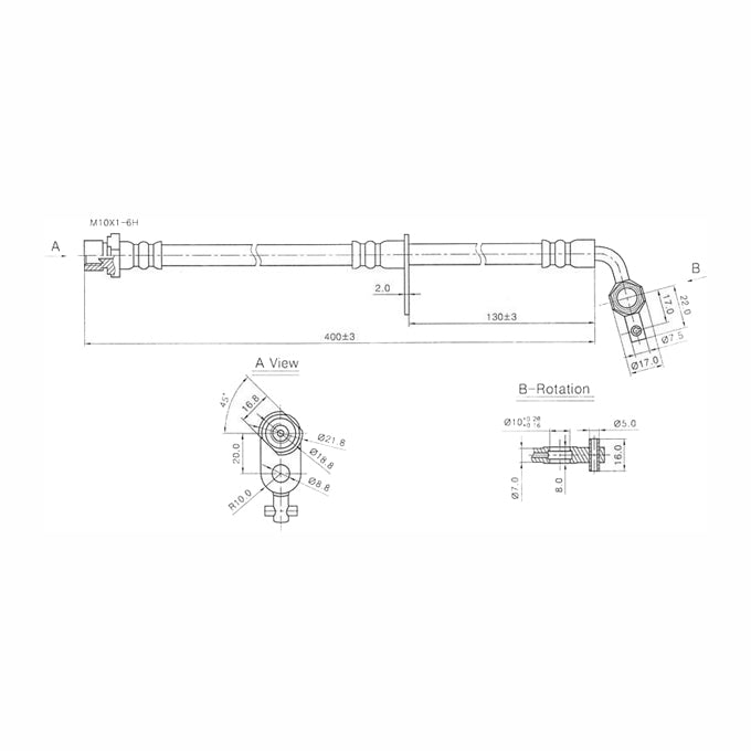 Protex Brake Hose H3469