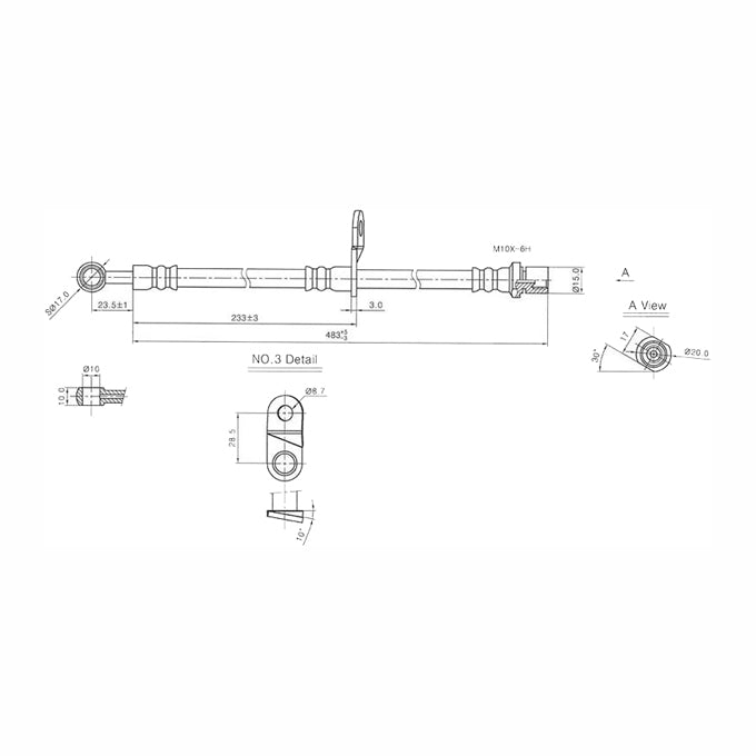 Protex Brake Hose H3544