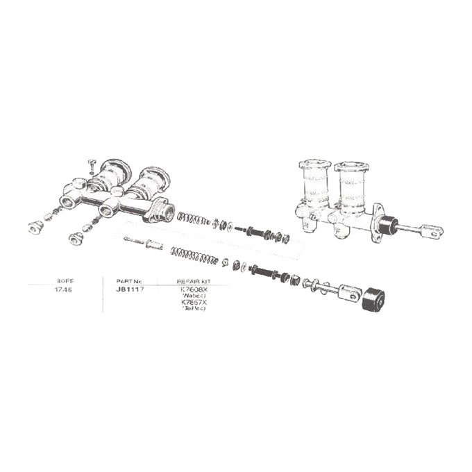 Protex Brake Master Cylinder JB1117
