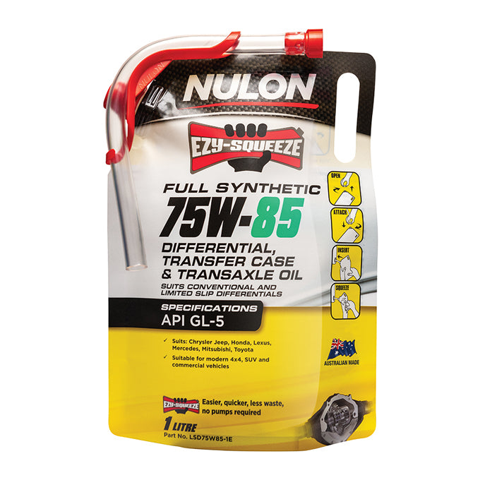 Nulon Full Synthetic 75W-85 Differential Transfer Case & Transaxle Oil 1L - LSD75W85-1E