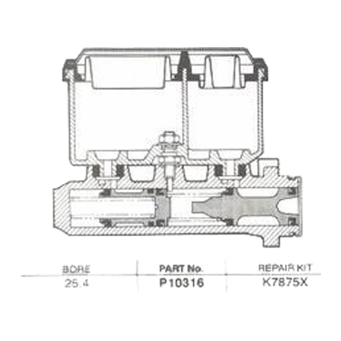 Protex Brake Master Cylinder P10316