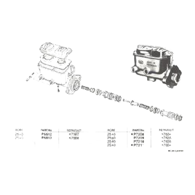Protex Brake Master Cylinder P7208
