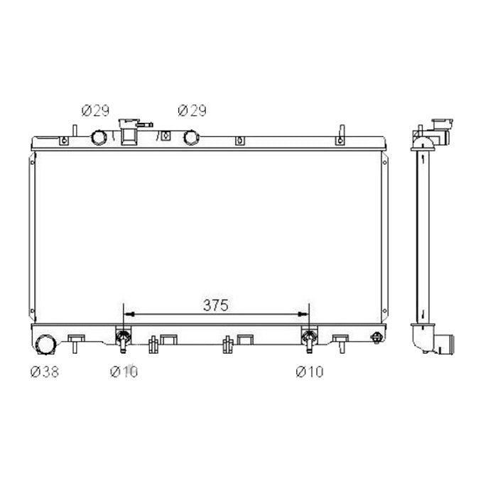Protex Radiator RADSU243P