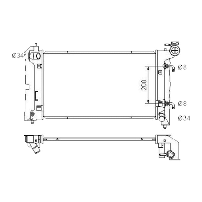 Protex Radiator RADT036P