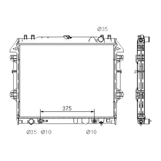 Protex Radiator RADT128P