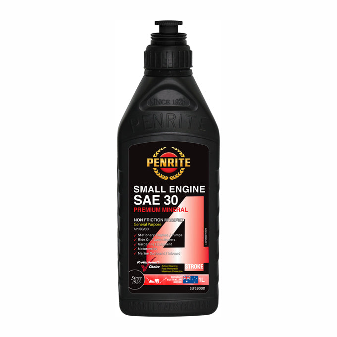 Penrite Small Engine Four Stroke SAE 30 Mineral 1L - SEFS30001
