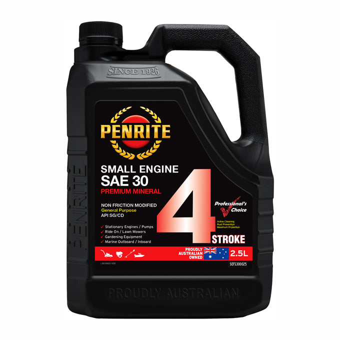 Penrite Small Engine Four Stroke SAE 30 Mineral 2.5L - SEFS300025