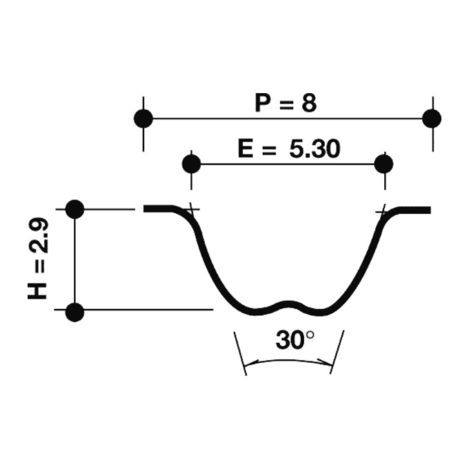 Dayco timing belt SHPN profile