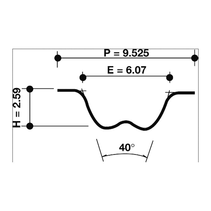 Dayco timing belt SHX profile