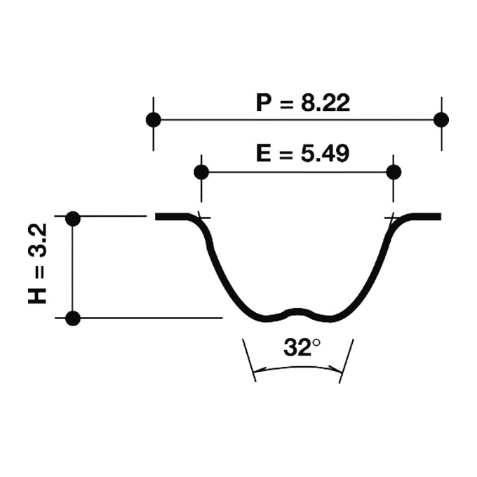 Dayco timing belt SPR profile