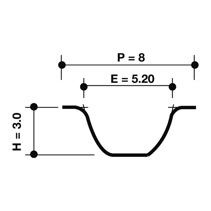 Dayco timing belt STP8M profile