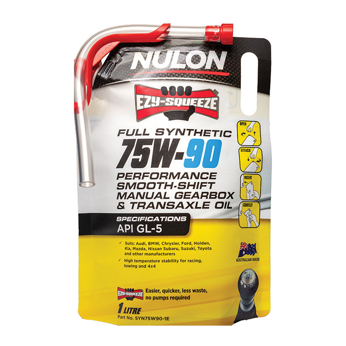Nulon Full Synthetic Gear & Transaxle Oil 75W-90 1L - SYN75W90-1