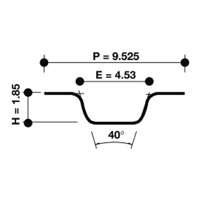 Dayco timing belt S profile