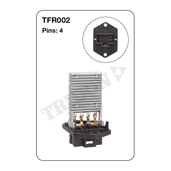 Tridon Heater Fan Resistor TFR002