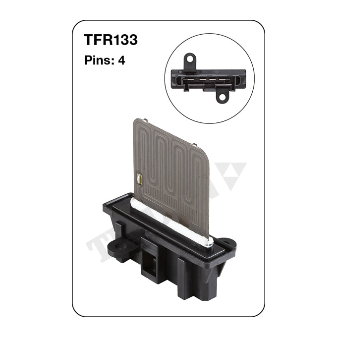 Tridon Heater Fan Resistor TFR133