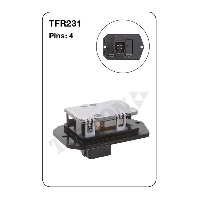 Tridon Heater Fan Resistor TFR231