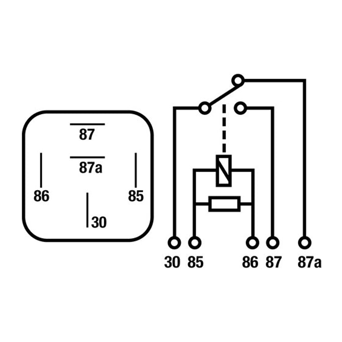 Tridon 5 Pin Changeover Mini Relay TR024 diagram