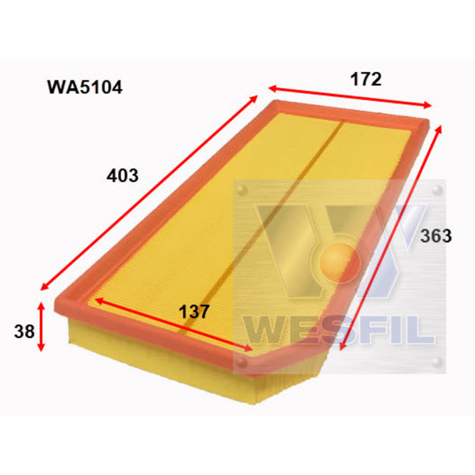 Wesfil Air filter WA5104
