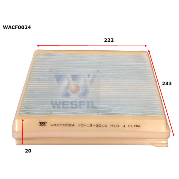 Wesfil Cabin Air Filter WACF0024