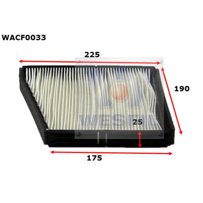Wesfil Cabin Air Filter WACF0033