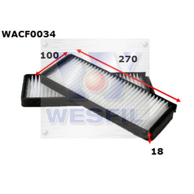Wesfil Cabin Air Filter WACF0034