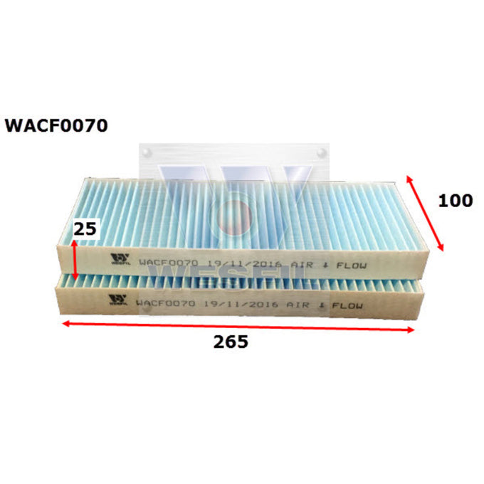 Wesfil Cabin Air Filter WACF0070