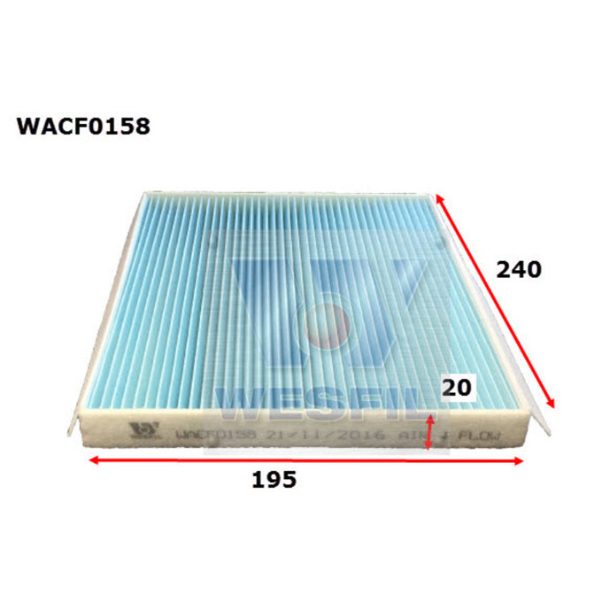Wesfil Cabin Air Filter WACF0158
