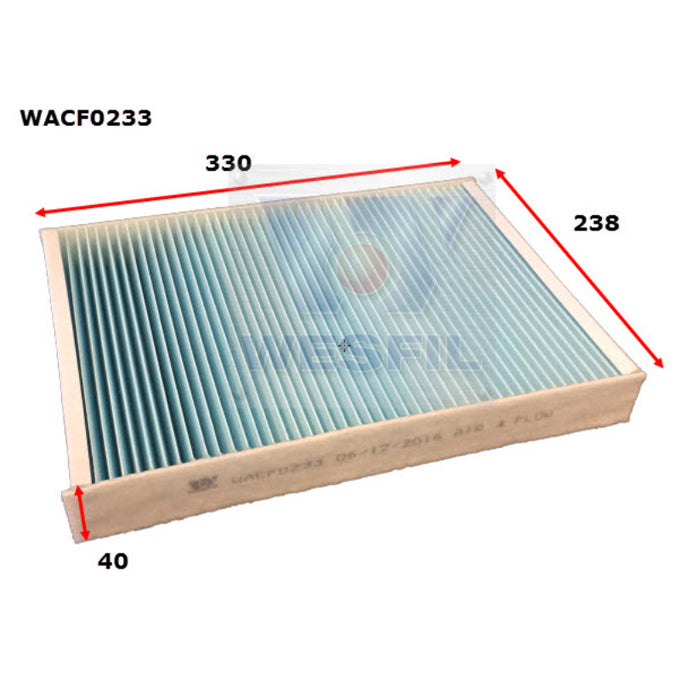 Wesfil Cabin Air Filter WACF0233