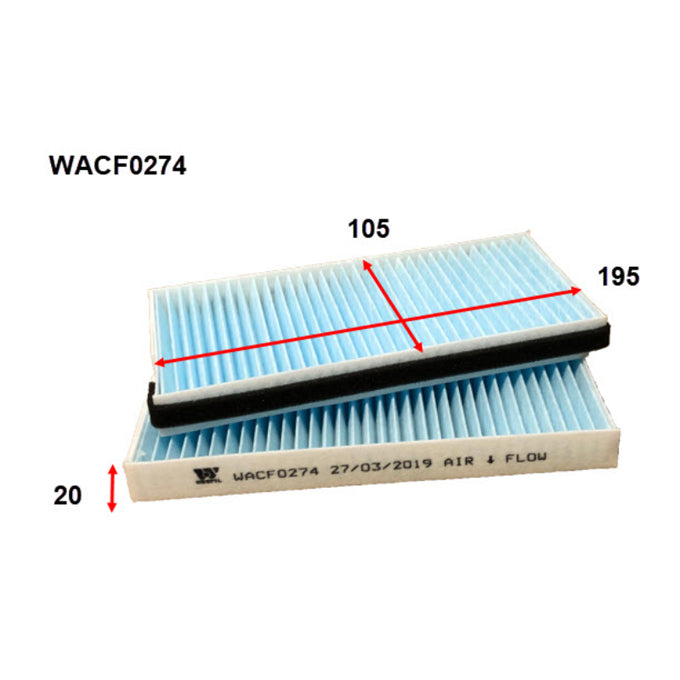 Wesfil Cabin Air Filter WACF0274