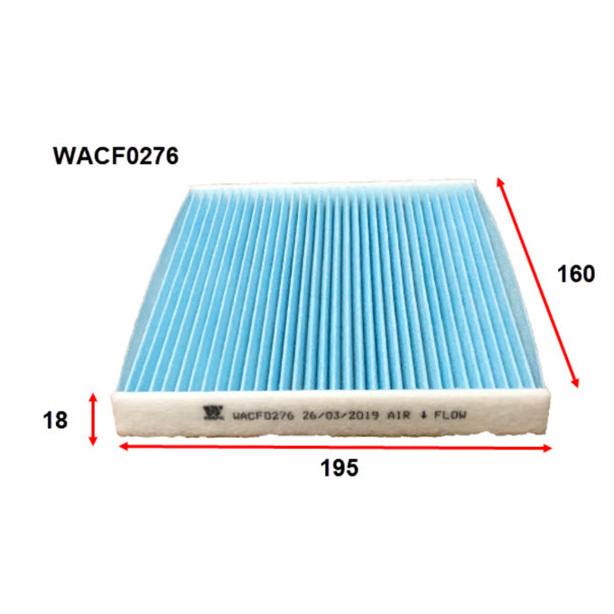 Wesfil Cabin Air Filter WACF0276