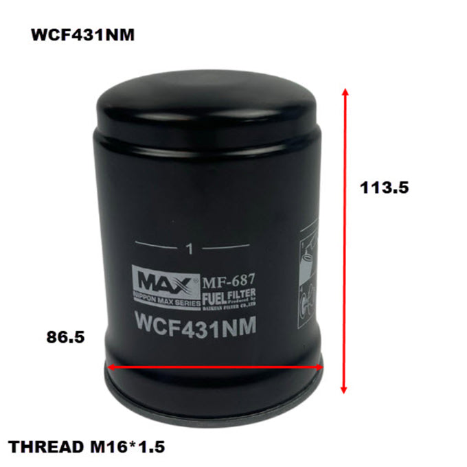 Wesfil Diesel Fuel Filter WCF431NM